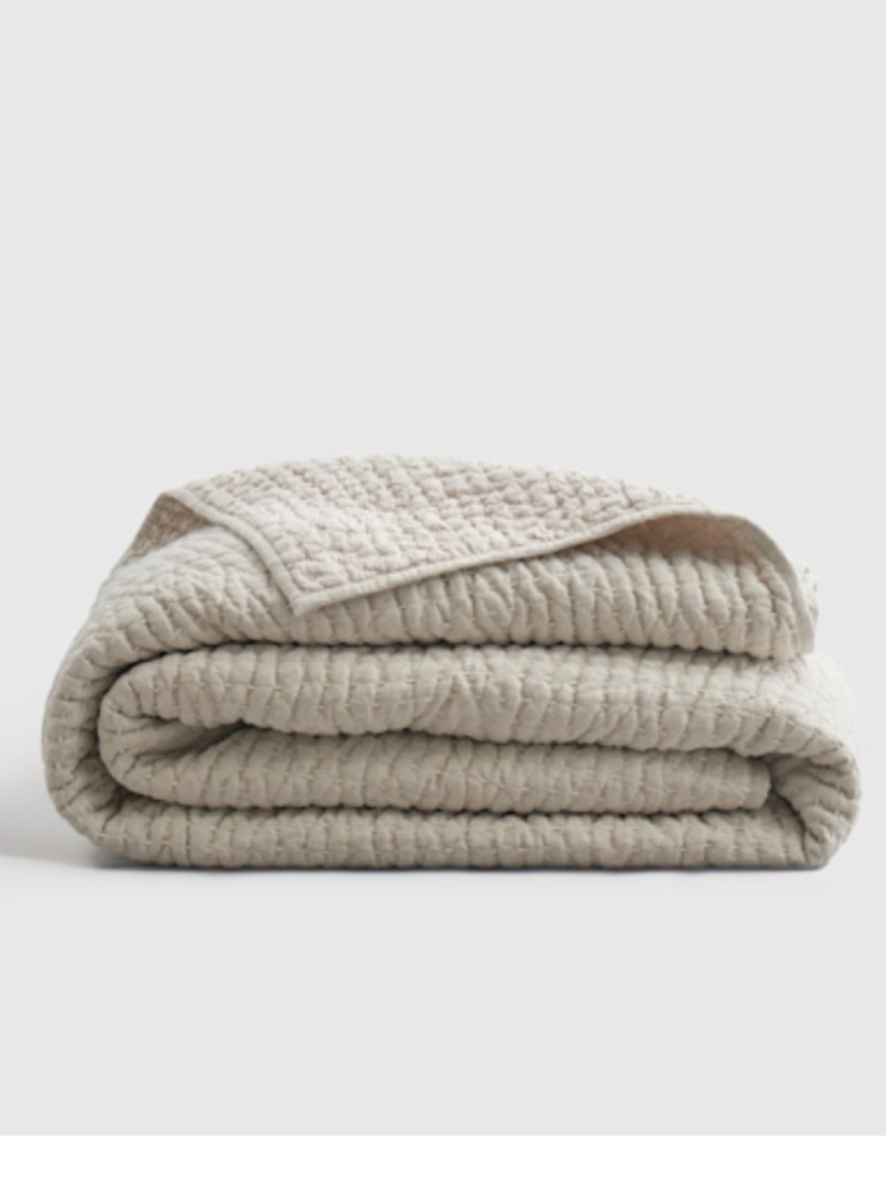 Quince Cotton Linen Stitch Quilt - Queen/Full